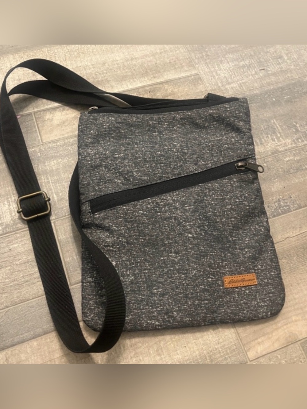 Eddie Bauer Heathered Charcoal Crossbody Sling Bag